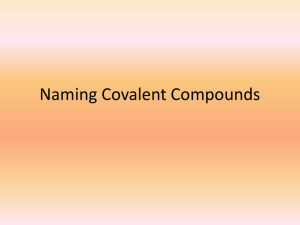 Naming Covalent Compounds