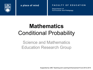 Conditional Probability I