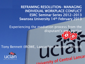 reframing resolution* managing individual workplace