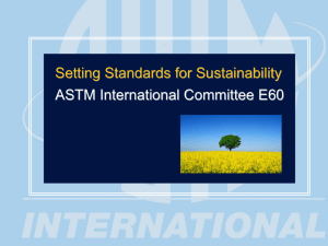ASTM International Committee E60 (PowerPoint file)