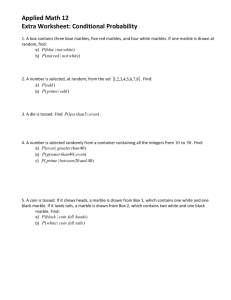 Applied Math 12 Extra Worksheet: Conditional Probability
