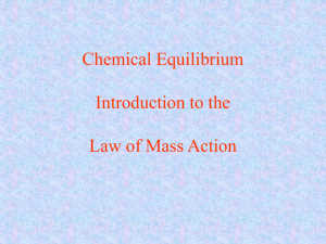 Chemical Equilibrium - La Salle High School