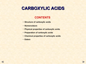 Carboxylic acids and esters