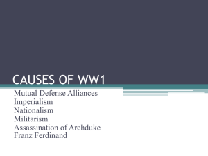 CAUSES OF WW1