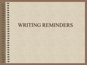 writing reminders - Mona Shores Blogs