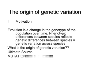 Mutation & Genetic Variation