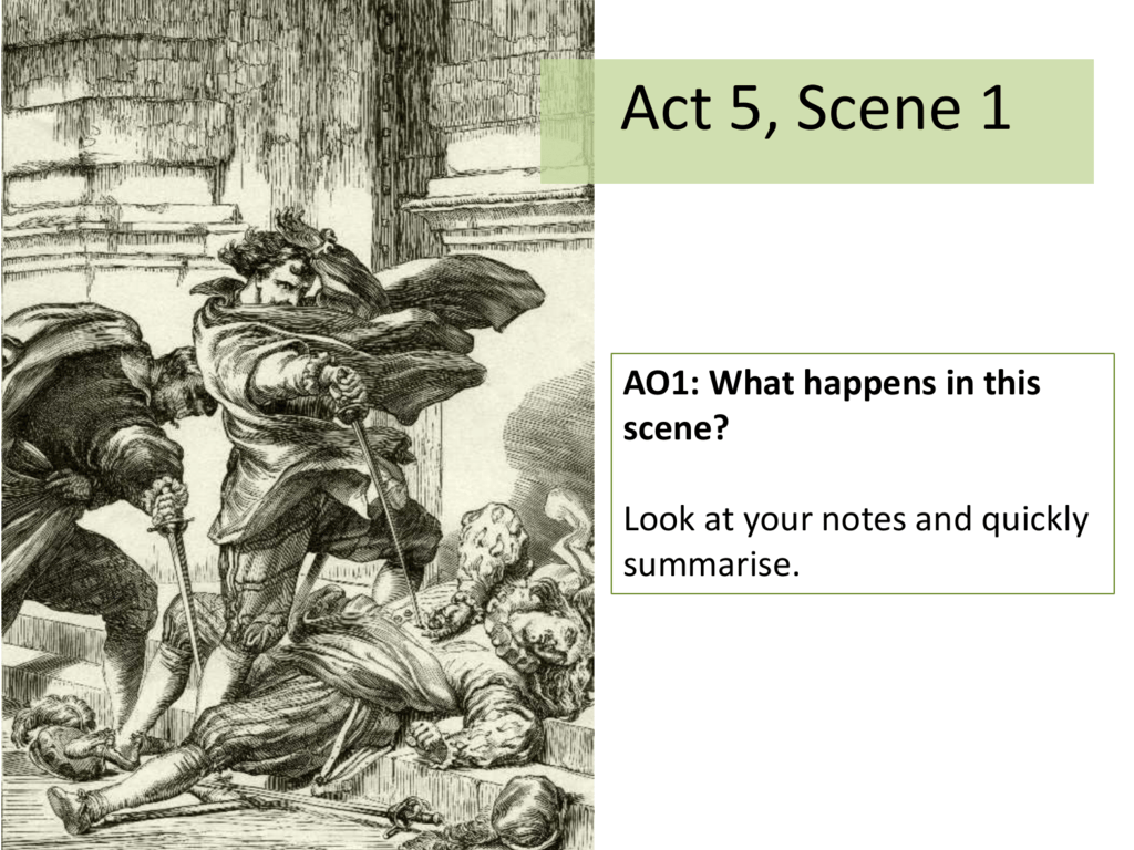 First acts. Othello Act 1 Scene 2. Акт 5 сцена 1.