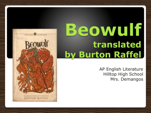 Beowulf - AP English Literature and Composition