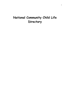National Community Child Life Directory