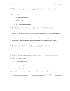 Worksheet 13 - Chemistry 107 SI