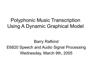 Barry Rafkind: Polyphonic Music Transcription Using A Dynamic
