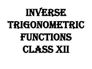 inverse trigonometric functions class xii - e-CTLT