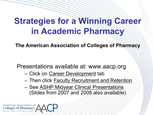Strategies for a Winning Career in Academic Pharmacy