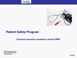 2009 National Patient Safety Goals (NPSG)