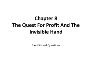 Chapter 8 The Quest For Profit And The Invisible Hand