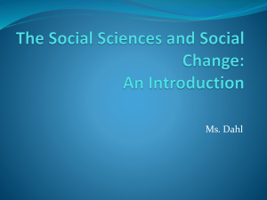 The Social Sciences and Social Change: An