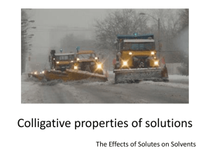 Colligative properties of solutions