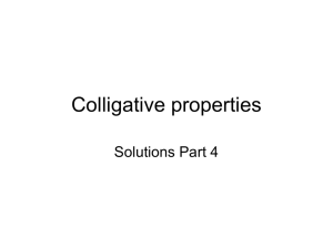 Colligative properties a review lecture