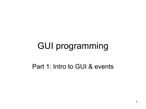 Intro to GUI programming