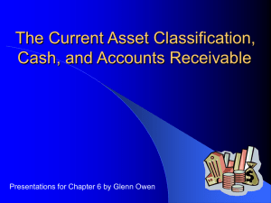 The Current Asset Classification, Cash, and Accounts Receivable