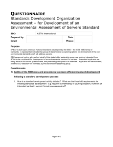 ASTM SDO Assessment Questionnaire
