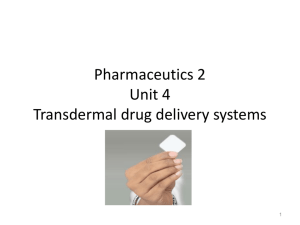 Transdermal drug delivery system