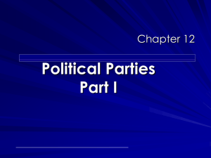 pearson chap 12 political parties part I