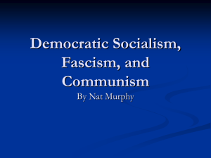 Democratic Socialism, Fascism, and Communism