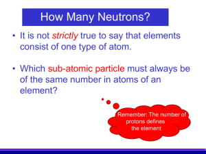 different numbers of neutrons
