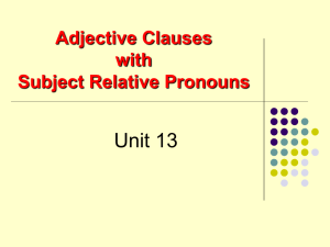 What are adjective clauses? - Yazmin's Level