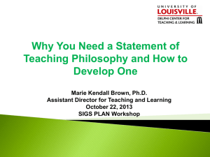 Why You Need a Teaching Philosophy Statement and How to