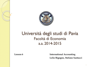 cash equivalent - Economia - Università degli studi di Pavia