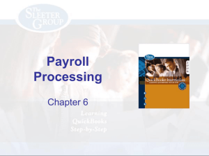Chapter 6 Payroll Processing