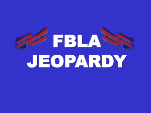 FBLA Jeopardy Game