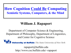 How Cognition Could Be Computing