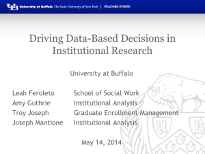 Driving Data-Based Decisions in Institutional Research