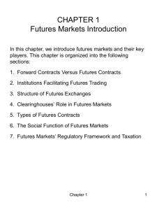 CHAPTER 1: Futures Markets Introduction