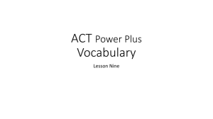 ACT Vocab 9