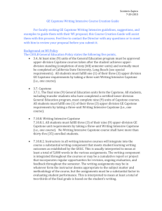 GE Capstone Writing Intensive Guide with Examples