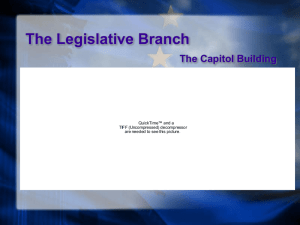 The Legislative Branch The Capitol Building