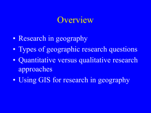 GIS Methods for Quantitative and Qualitative Analysis