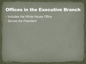 Offices in the Executive Branch