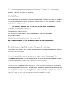 Marigolds Paragraph Instructions and Rubric