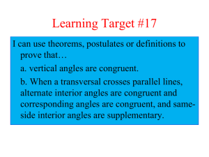 Vertical Angles and Transversal Powerpoint