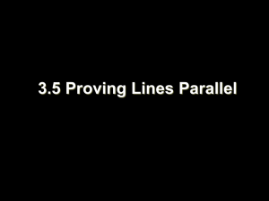 3.5 Proving Lines Parallel
