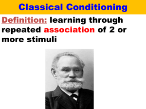 Elements of Classical Conditioning