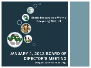 January 4, 2013 Board of Directors Meeting - Stark