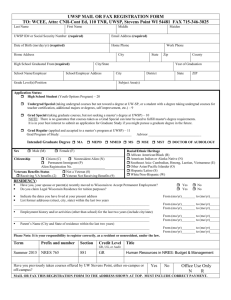 UWSP Budget & Finance Registration Form