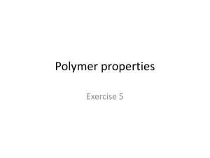 Polymer Properties exercises slides 5