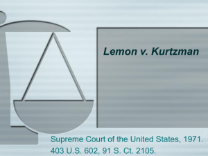 Lemon v. Kurtzman - CSUschool